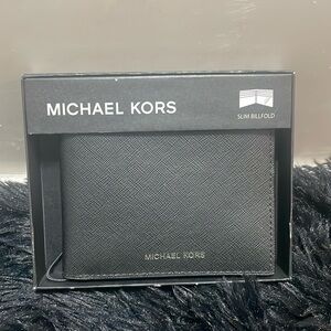 Michael Kors Black Slim Leather Billfold